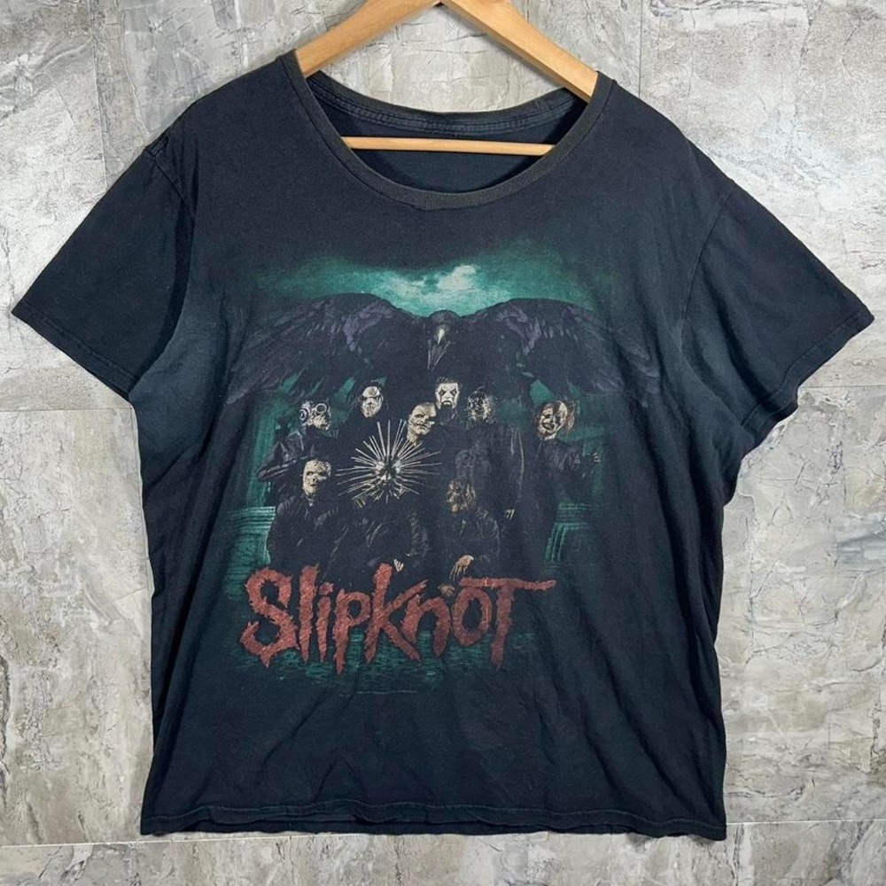 Vintage 2014 Slipknot black band tee shirt Men's Size Large Y2K   #metal #goth‎